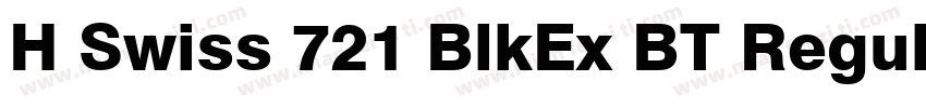 H Swiss 721 BlkEx BT Regular字体转换